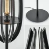 landelijke_vloerlamp_mat__2.webp Best Sale Straluma Landelijke vloerlamp mat zwart met houten kap