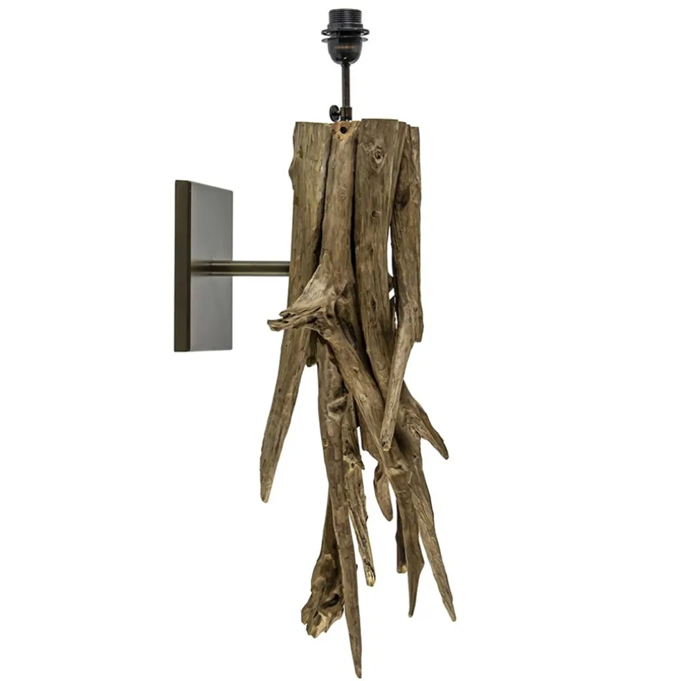 landelijke_wandlamp_bluma_0.webp Fashion Straluma Landelijke wandlamp Bluma hout exclusief kap