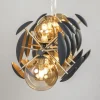 Fashion Straluma Langwerpige hanglamp grijs/goud + amber glas