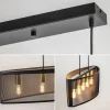 New Straluma Langwerpige hanglamp mat zwart metaal met goud