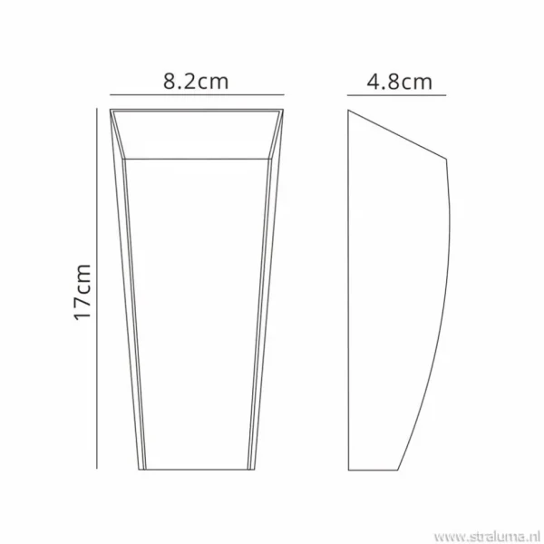 led_buitenlamp_updown_wit_3.webp Store Straluma LED buitenlamp up+down wit aluminium IP54