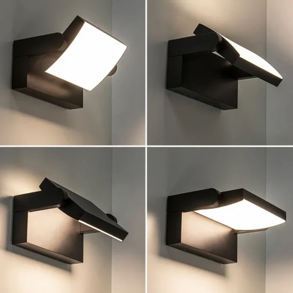 Hot Straluma LED buitenlamp zwart met draaibare kap