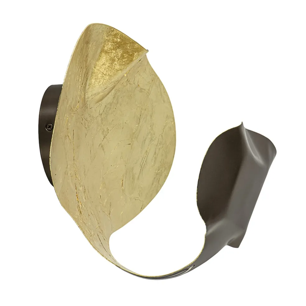 led_design_wandplafondlam_0.webp Online Straluma LED design wand/plafondlamp brons met goldleaf