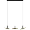 Discount Straluma LED eettafelhanglamp 3-lichts balk zwart/goud dimbaar