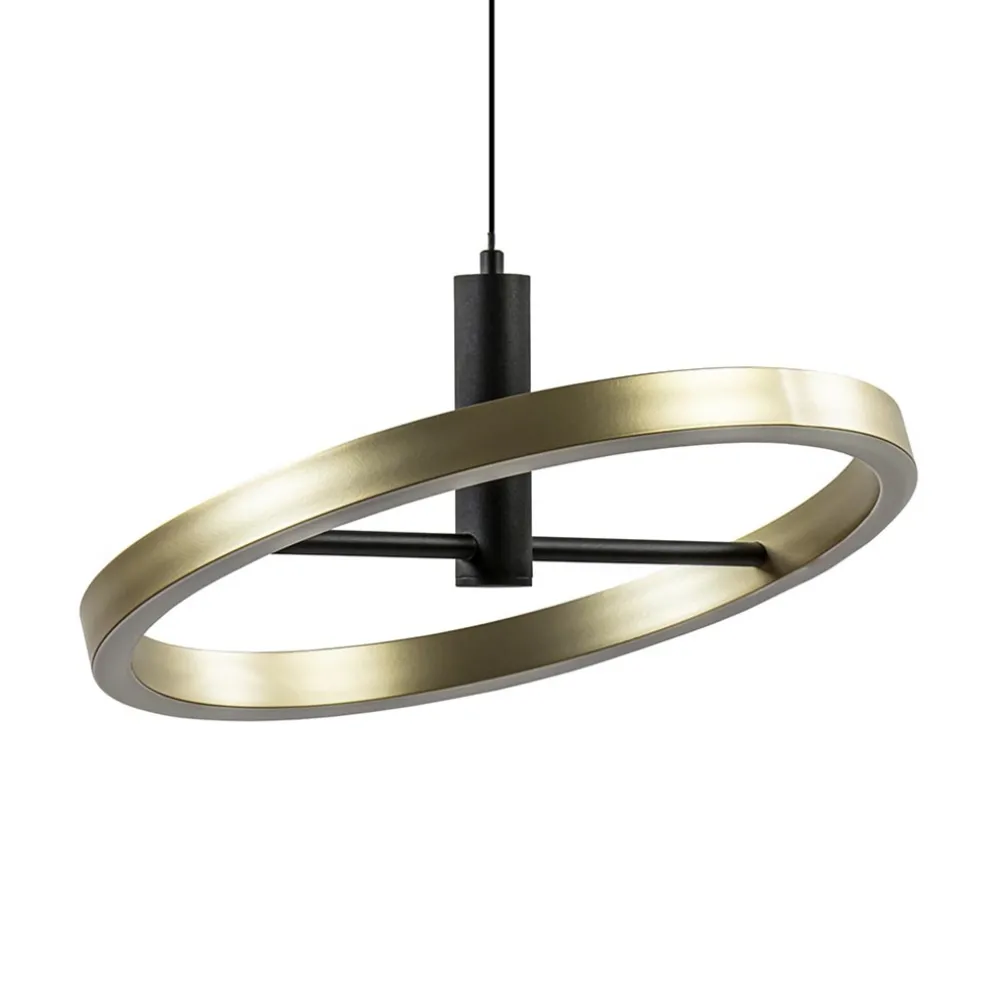 led_hanglamp_circle_zwart_0.webp Online Straluma LED hanglamp Circle zwart/goud 3-standen dimbaar