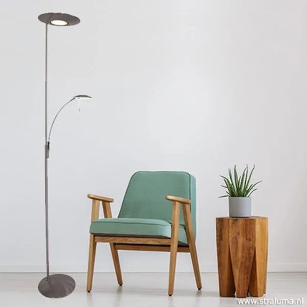 led_staande_lampuplighter_4.webp Sale Straluma LED staande lamp-uplighter staal-dimbaar