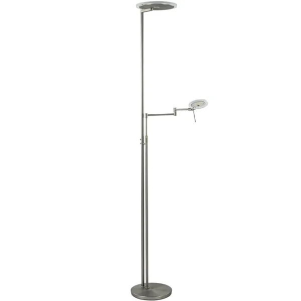 led_vloerlamp_staal_met_u_0.webp Flash Sale Straluma LED vloerlamp staal met uplighter en helder glas