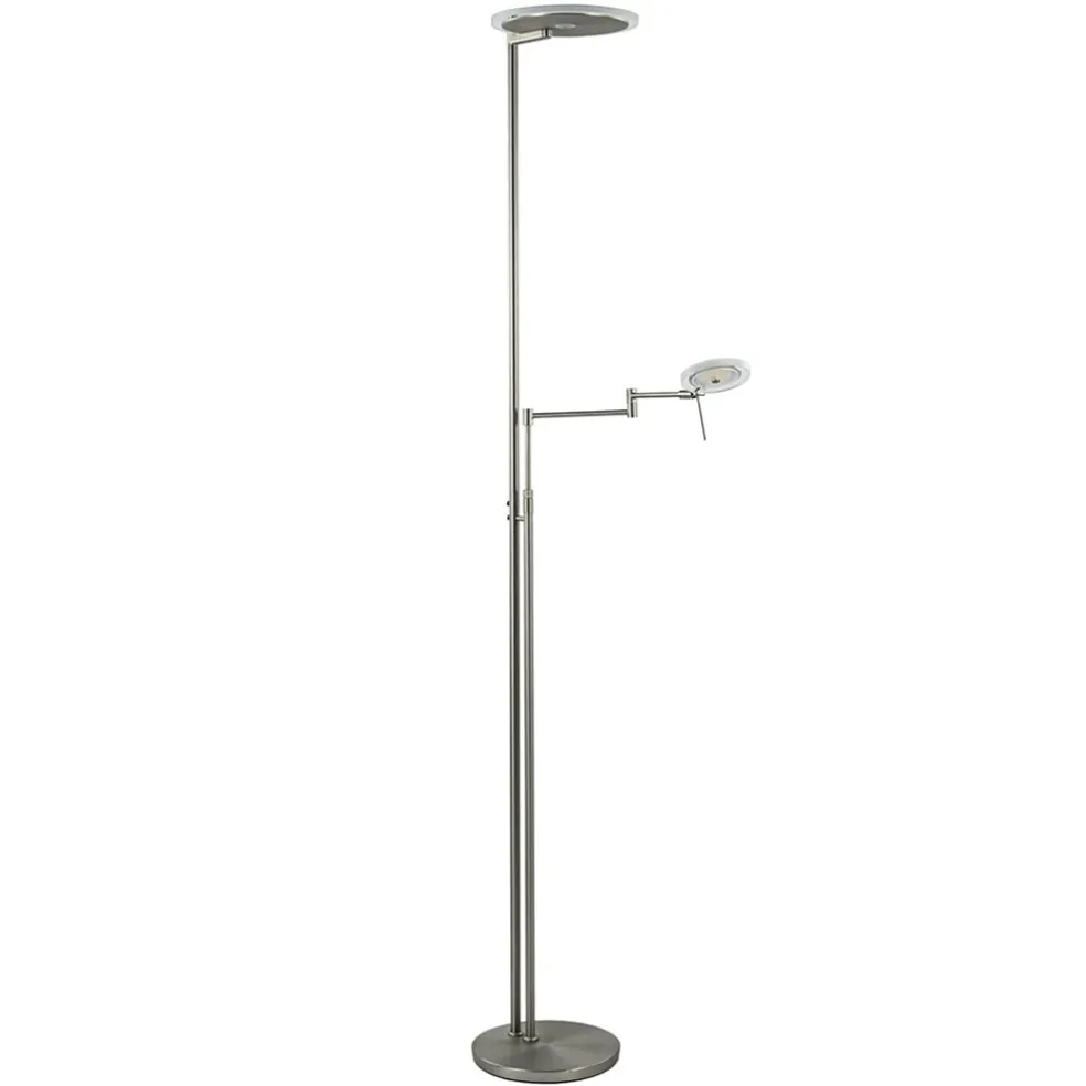led_vloerlamp_staal_met_u_0.webp Flash Sale Straluma LED vloerlamp staal met uplighter en helder glas