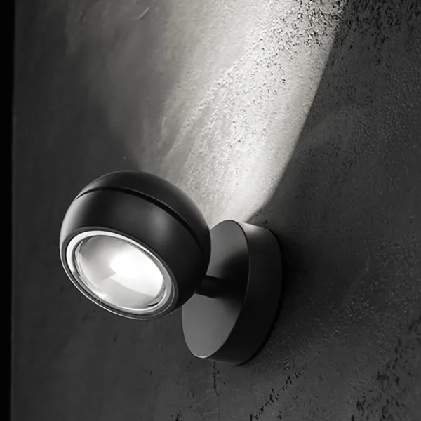 led_wandlamp_updown_nauti_4.webp Discount Straluma LED wandlamp up+down Nautilus Mini zwart verstelbaar