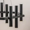 Discount Straluma 12-Lichts design hanglamp 6-hoekig mat zwart
