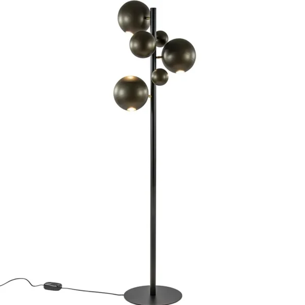 lichts_design_vloerlamp_z_1.webp Fashion Straluma 3-Lichts design vloerlamp zwart met platinum bollen
