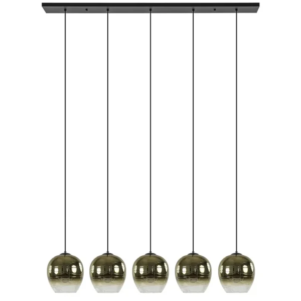 lichts_eettafelhanglamp_g_0.webp Discount Straluma 5-Lichts eettafelhanglamp gold gradient glas