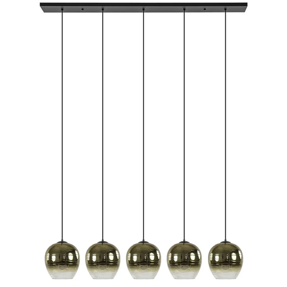 lichts_eettafelhanglamp_g_0.webp Discount Straluma 5-Lichts eettafelhanglamp gold gradient glas