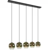 lichts_eettafelhanglamp_g_1.webp Discount Straluma 5-Lichts eettafelhanglamp gold gradient glas