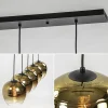 lichts_eettafelhanglamp_g_2.webp Discount Straluma 5-Lichts eettafelhanglamp gold gradient glas