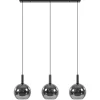 lichts_eettafelhanglamp_m_0-2.webp Best Sale Straluma 3-Lichts eettafelhanglamp mat zwart met smoke glas 30 cm