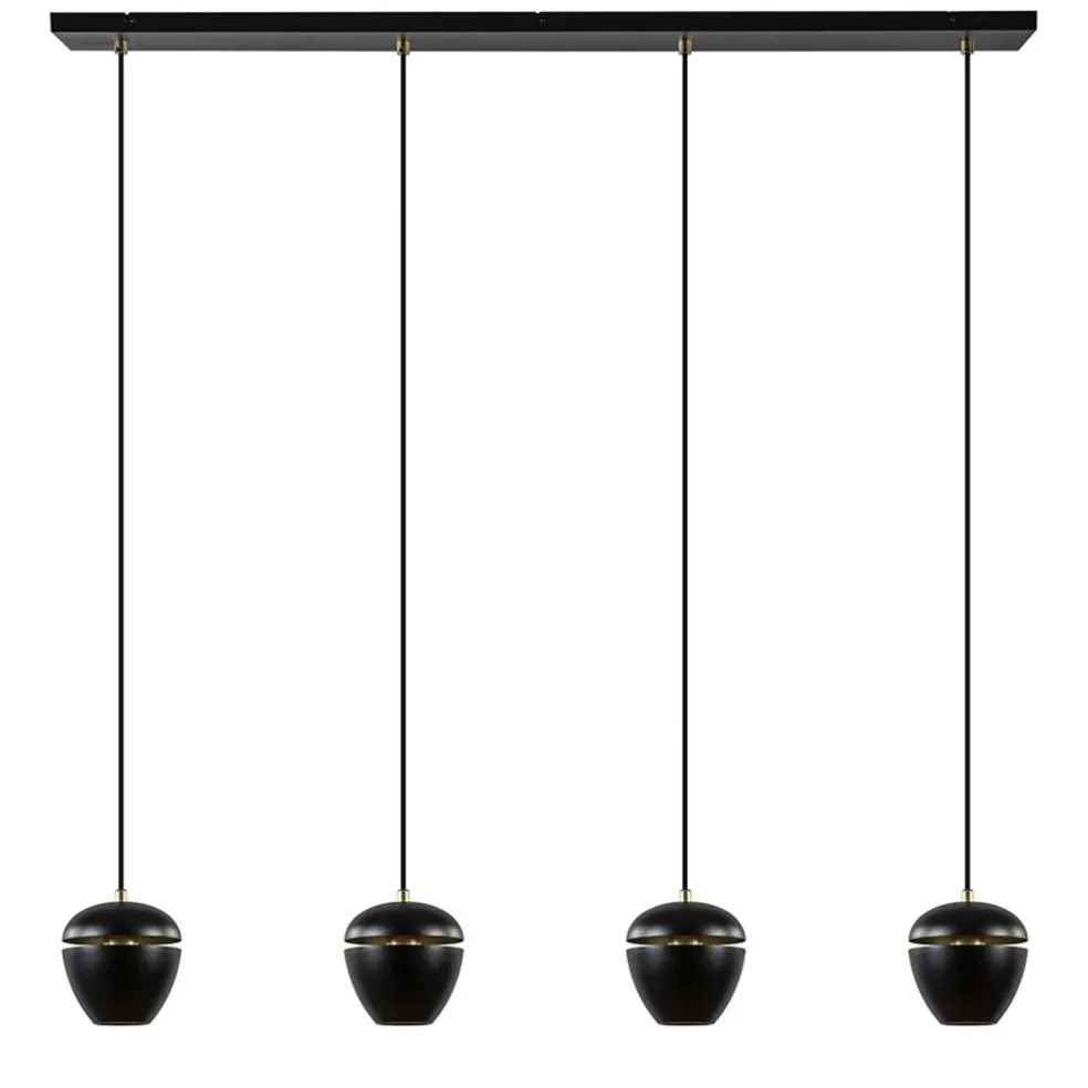 lichts_eettafelhanglamp_m_0-6.webp Discount Straluma 4-Lichts eettafelhanglamp mat zwart met goud