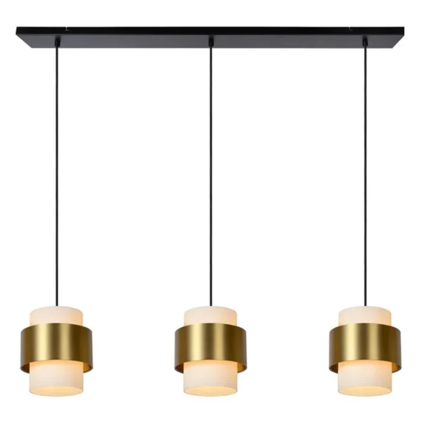 lichts_eettafelhanglamp_m_1-5.webp Cheap Straluma 3-Lichts eettafelhanglamp mat goud met opaal glas