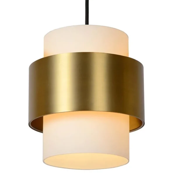 lichts_eettafelhanglamp_m_2-5.webp Cheap Straluma 3-Lichts eettafelhanglamp mat goud met opaal glas