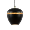 Discount Straluma 4-Lichts eettafelhanglamp mat zwart met goud