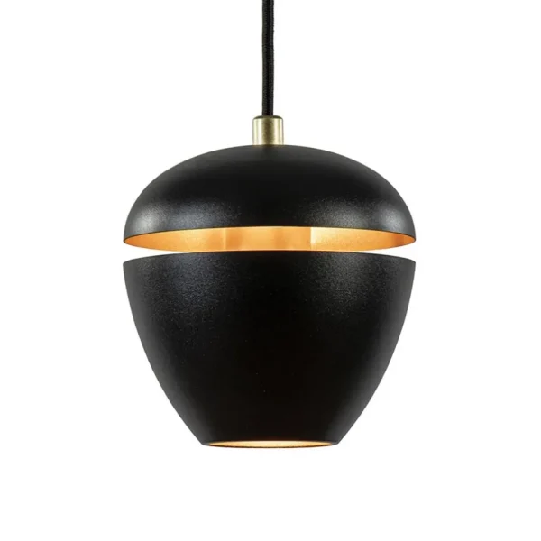 Discount Straluma 4-Lichts eettafelhanglamp mat zwart met goud