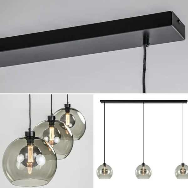 lichts_eettafelhanglamp_m_2.webp New Straluma 3-Lichts eettafelhanglamp met smoke glazen bollen