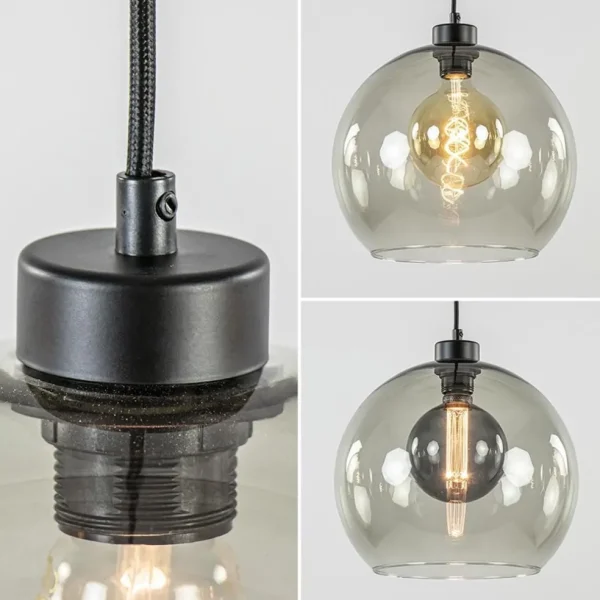lichts_eettafelhanglamp_m_3.webp New Straluma 3-Lichts eettafelhanglamp met smoke glazen bollen