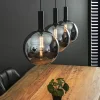 lichts_eettafelhanglamp_m_4-2.webp Best Sale Straluma 3-Lichts eettafelhanglamp mat zwart met smoke glas 30 cm