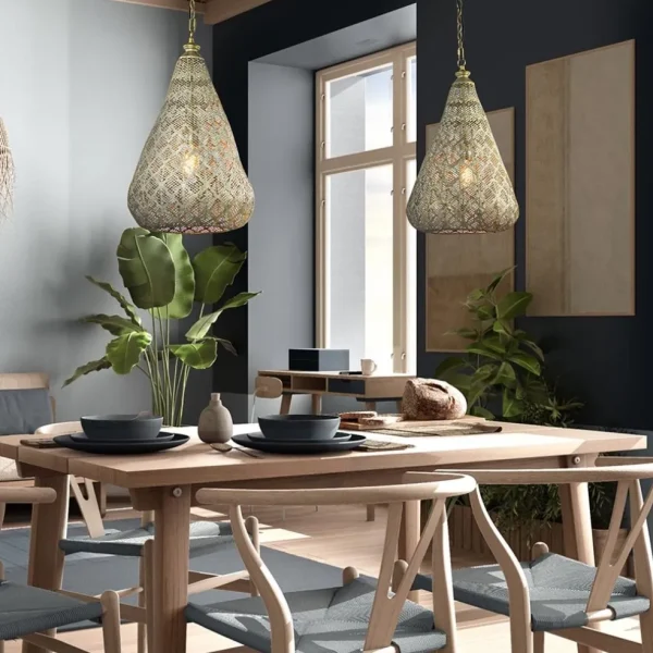 lichts_eettafelhanglamp_m_4-4.webp Fashion Straluma 2-Lichts eettafelhanglamp mat goud/zwart oriental