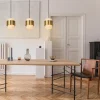 lichts_eettafelhanglamp_m_4-5.webp Cheap Straluma 3-Lichts eettafelhanglamp mat goud met opaal glas