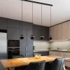 Discount Straluma 4-Lichts eettafelhanglamp mat zwart met goud