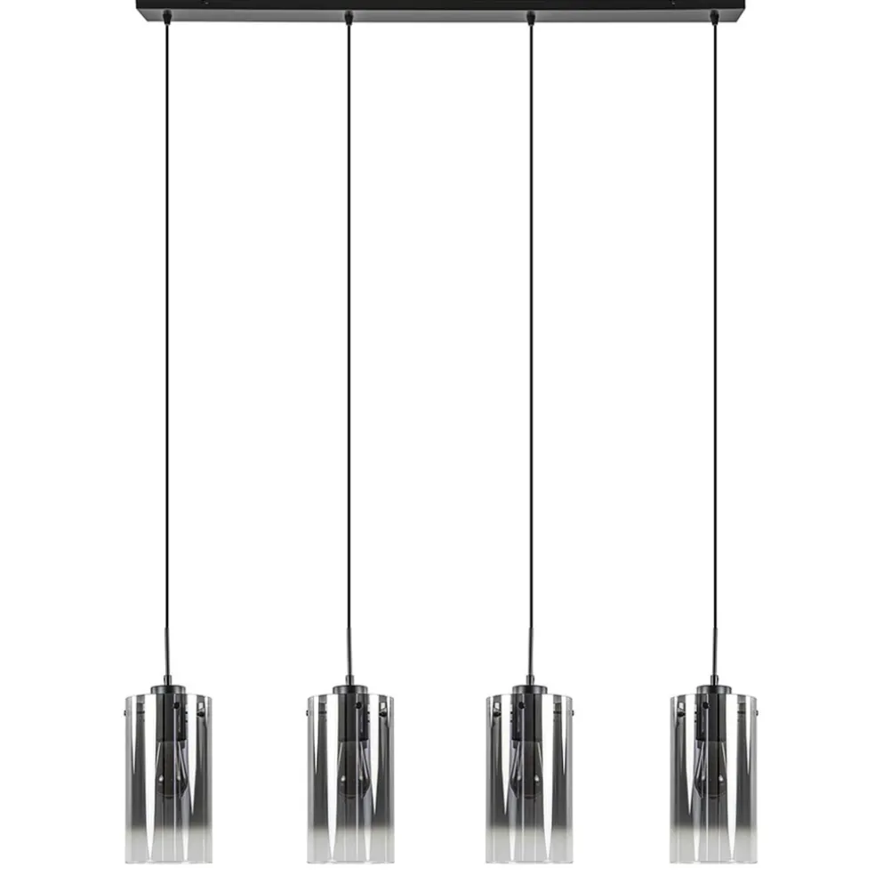 lichts_eettafelhanglamp_s_0.webp Store Straluma 4-Lichts eettafelhanglamp smoke glas met verloop