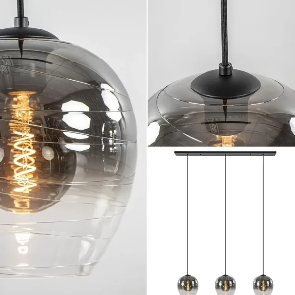 lichts_eettafelhanglamp_s_2-3.webp Flash Sale Straluma 3-Lichts eettafelhanglamp smoke/helder glas