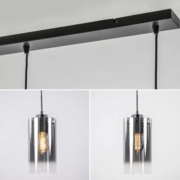 lichts_eettafelhanglamp_s_3.webp Store Straluma 4-Lichts eettafelhanglamp smoke glas met verloop