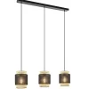 lichts_eettafelhanglamp_w_1.webp Outlet Straluma 3-Lichts eettafelhanglamp webbing met zwart