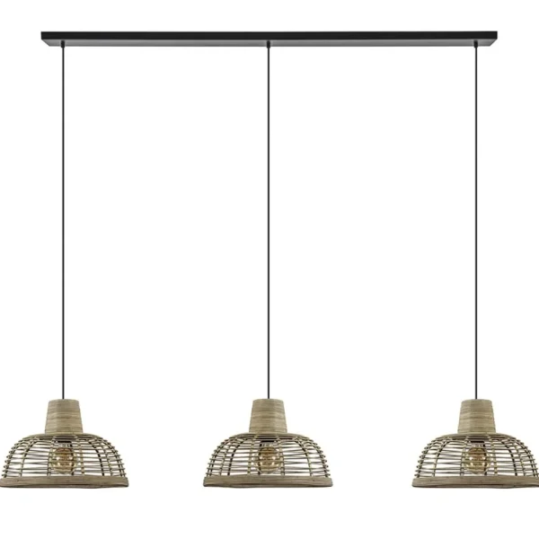 lichts_eettafelhanglamp_z_0-5.webp Store Straluma 3-Lichts eettafelhanglamp zwart met rotan kappen