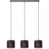 lichts_eettafelhanglamp_z_1.webp Outlet Straluma 3-Lichts eettafelhanglamp zwart met goud