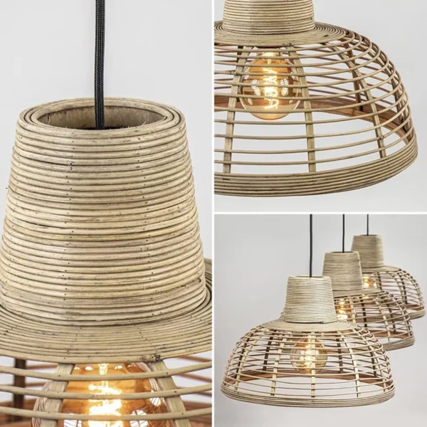 lichts_eettafelhanglamp_z_2-5.webp Store Straluma 3-Lichts eettafelhanglamp zwart met rotan kappen