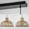 lichts_eettafelhanglamp_z_3-5.webp Store Straluma 3-Lichts eettafelhanglamp zwart met rotan kappen