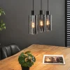lichts_eettafelhanglamp_z_4-2.webp Discount Straluma 3-Lichts eettafelhanglamp zwart met cilinder smoke glas
