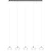 New Straluma 5-Lichts hanglamp chroom met helder glas en dimbaar LED