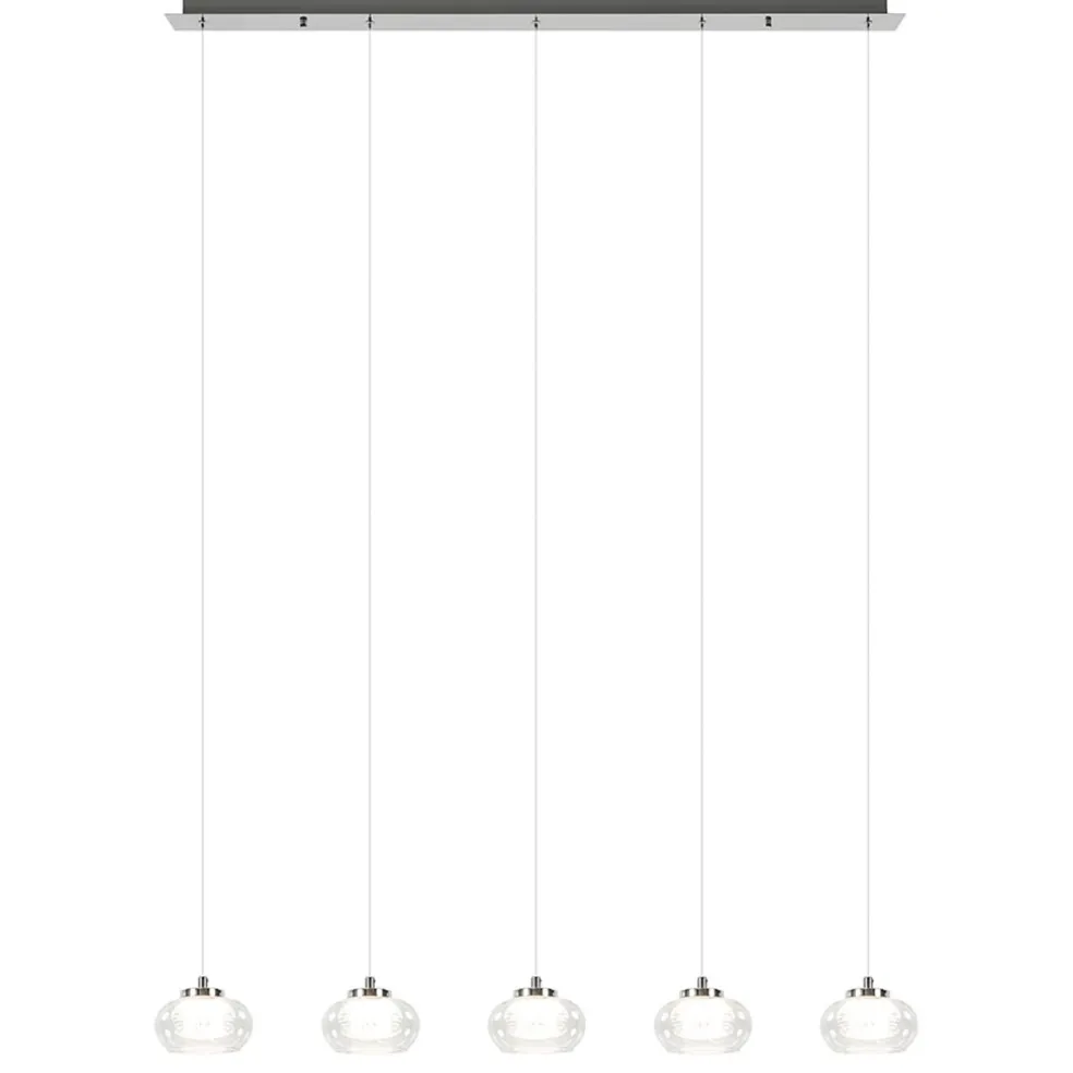 lichts_hanglamp_chroom_me_0.webp New Straluma 5-Lichts hanglamp chroom met helder glas en dimbaar LED