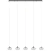 New Straluma 5-Lichts hanglamp chroom met helder glas en dimbaar LED