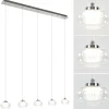 New Straluma 5-Lichts hanglamp chroom met helder glas en dimbaar LED