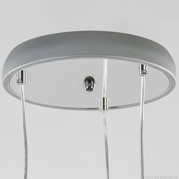 Cheap Straluma 3-Lichts hanglamp chroom met smokey glazen kappen