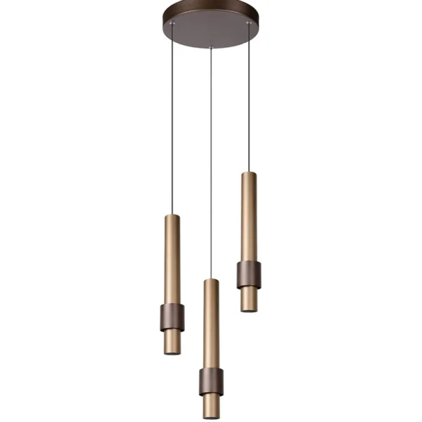 lichts_hanglamp_led_cilin_0.webp New Straluma 3-Lichts hanglamp LED cilinders bruin rond
