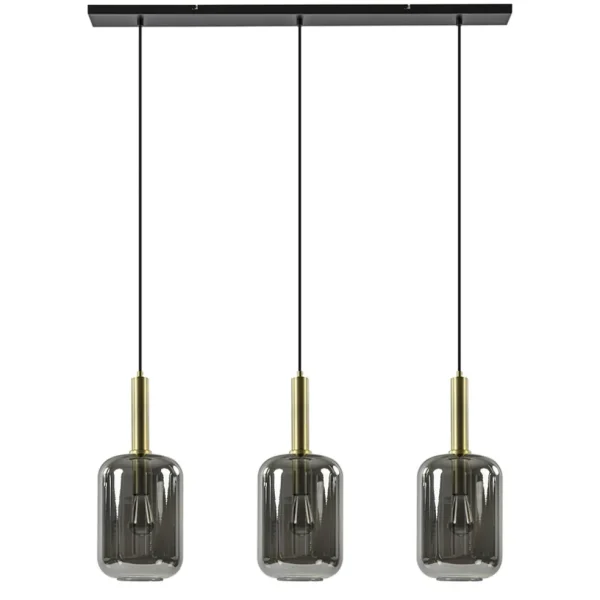 lichts_hanglamp_lekar_ant_0.webp Shop Straluma 3-Lichts hanglamp Lekar antiek brons met smoke glas