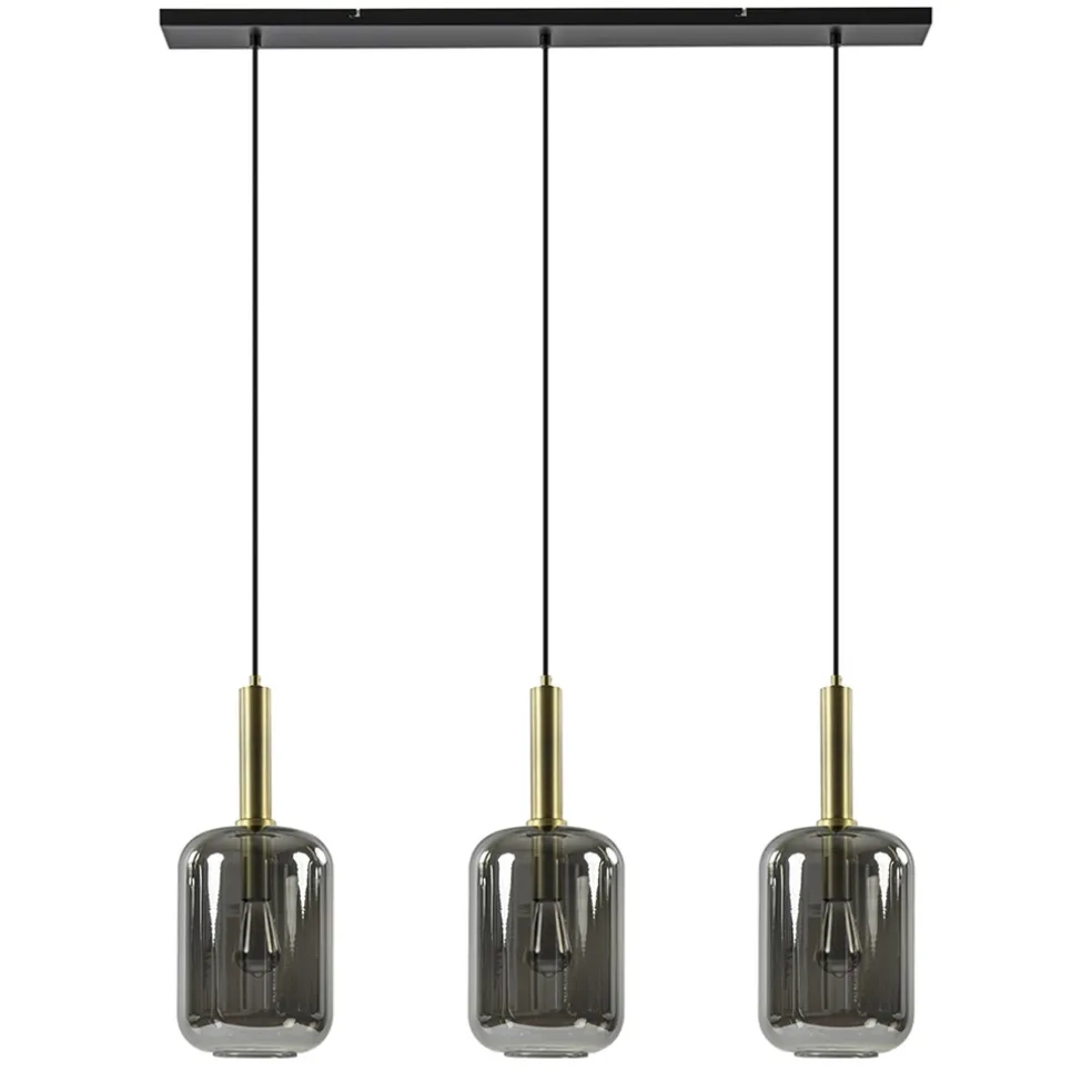 lichts_hanglamp_lekar_ant_0.webp Shop Straluma 3-Lichts hanglamp Lekar antiek brons met smoke glas