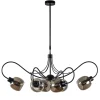 lichts_hanglamp_mat_zwart_0.webp Sale Straluma 6-Lichts hanglamp mat zwart met smoke glazen kappen