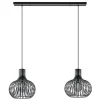 lichts_hanglamp_met_mat_z_0.webp New Straluma 2-Lichts hanglamp met mat zwarte draad kappen